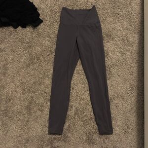 Grey with purple combined color legging